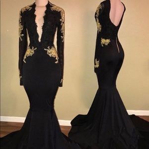 Dresses - Mermaid black dress with design Dresses - Mermaid black dress with design